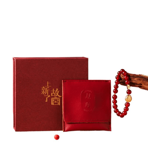 [중국 직배송] 자금성 타오바오 스토어 신상품: 황금 두꺼비 축복 마노 팔찌, 십이지신 전통 중국 스타일 팔찌, 약 19cm