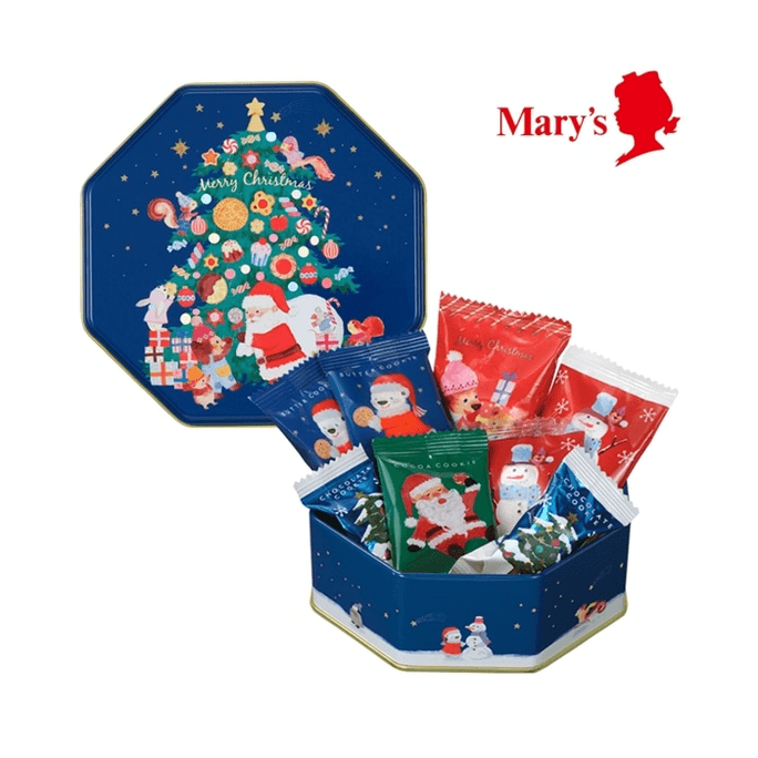 【日本直郵】Mary's 2025聖誕節限定 什錦巧克力藍色禮盒 8塊