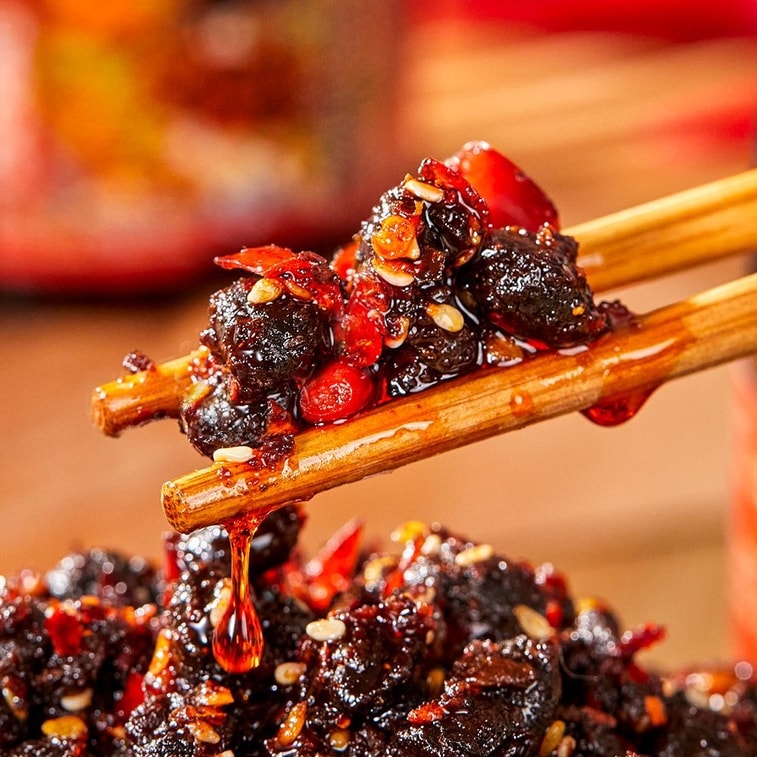 Wei Weng Wild Green Chilli Spicy Fermented Bean Paste Seasoning 200g, Sichuan Chilli Sauce for Rice and Noodles 7