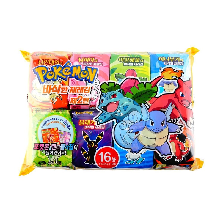 SG Food Pokemon Seaweed 4g*16packsBonus Laser Card - Yami.com