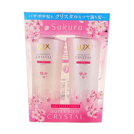 LUX Super Rich Crystal Cherry Blossom Limited Shampoo 15.87oz + Conditioner 15.87oz Pump Set
