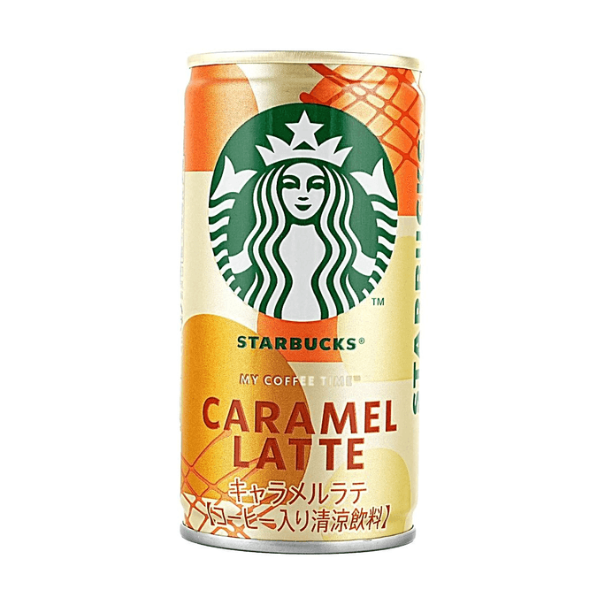 日本版STARBUCKS星巴克 My Coffee Time焦糖拿铁咖啡饮料 185ml【经典纤体罐装 浓郁焦糖香气】