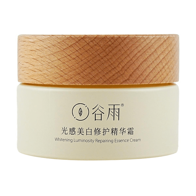 谷雨 光感美白修护精华霜 奶罐面霜 50g 补水保湿 祛黄提亮 温和淡斑