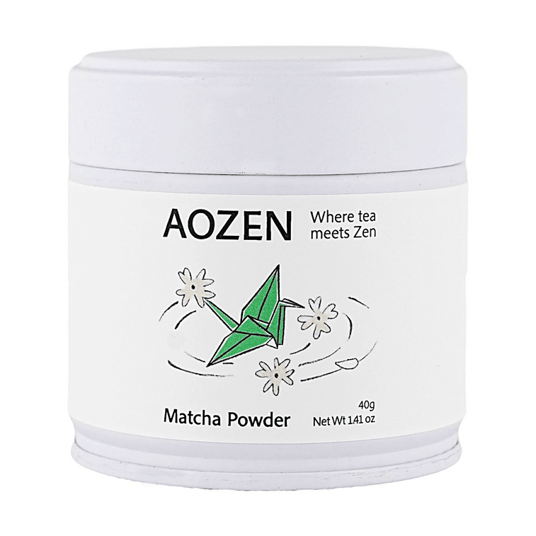 AOZEN 純抹茶粉 40g 杭州徑山抹茶【傳統日式蒸青工藝】【零糖100%純粹無添加極簡配方】【可製作抹茶拿鐵酸奶沖飲糕點烘焙等】 10