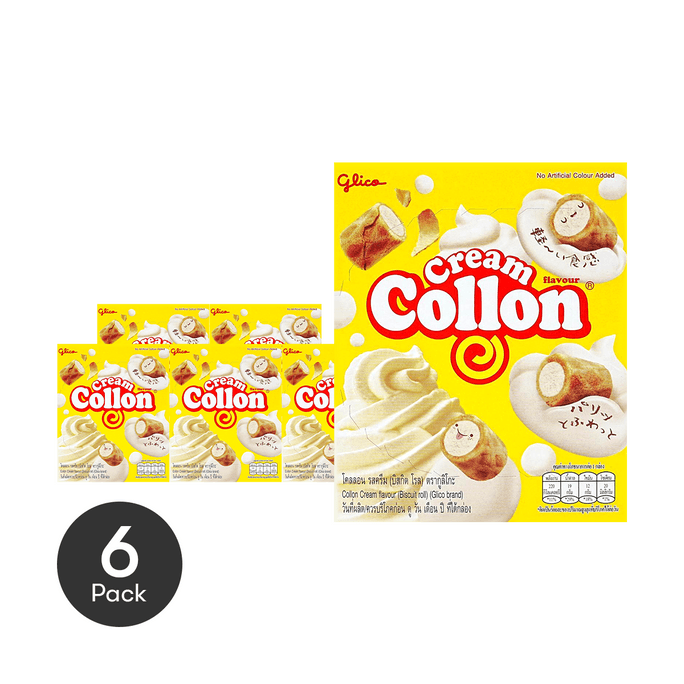 Collon Cream Biscuit Roll Vanilla Cream Flavor 1.90 oz*6【6 Packs】