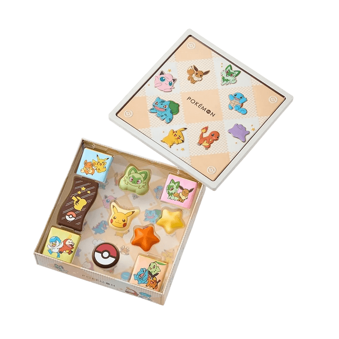 Pokemon Valentine Chocolate Gift Box,10pcs 23.38oz【Fruit and Salted Caramel Assorted Flavors】【Trainer’s Journey】