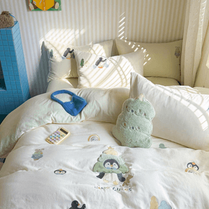 Little Dreamers Bedding Set Penguin Sage-Twin