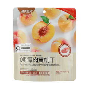무지방 두툼한 황도 슬라이스 1.59oz【무지방 & 두툼한】【달콤, 새콤 & 쫄깃】