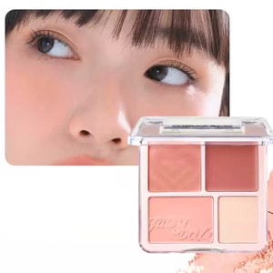 JUDYDOLL橘朵 腮红高光盘腮红膏腮红盘 膨胀哑光高光氛围色脸部 9g #01 奶杏蜜瓜 黄皮更显白