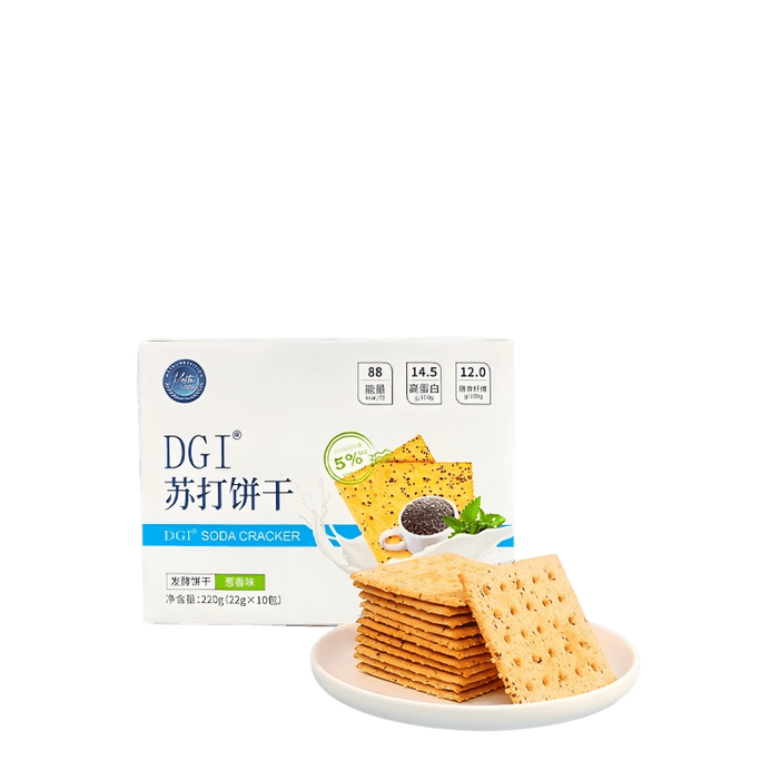 Whole wheat soda biscuits (scallion flavor), low salty taste, no sucrose, low-calorie meal replacement snacks, 1 box