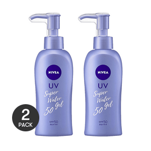 NIVEA Super Sun Protect Sunscreen Water Gel Face & Body Pump SPF50 PA+++ 140g*2【Value Pack】