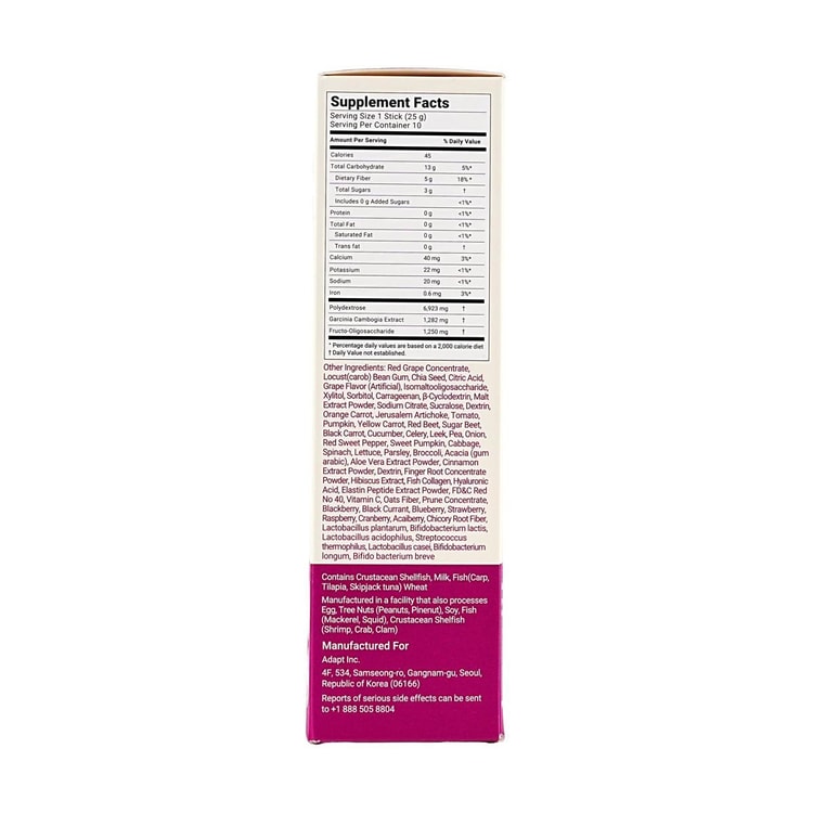 FOODOLOGY Coleology Bowel Movement Jelly 10 Sticks / Box, 8.82 oz