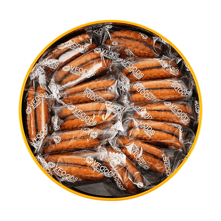 泰國VFOODS 親愛的泰迪熊 濃鬱咖啡味夾心巧克力餅乾 罐裝 150g【泰國超人氣零食伴手禮】 4