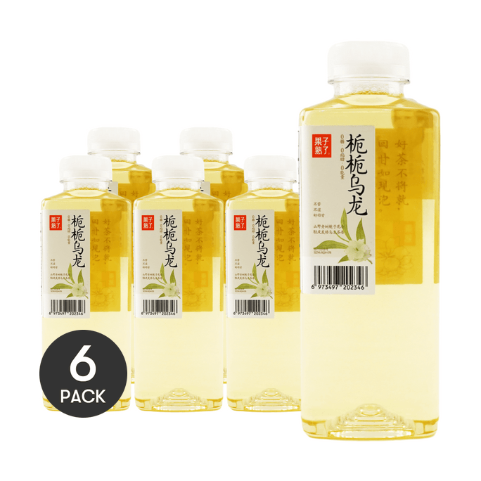 果子熟了 栀栀乌龙 栀子花味乌龙茶饮料 500ml *6【6份超值装】【无糖】