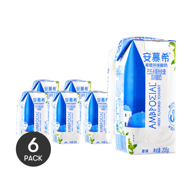 Yili Group Greek Yogurt Original 205g*6【6 Packs】 - Yami.com