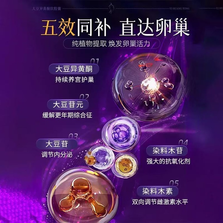 Soy Isoflavone Softgels 30g (500mg/capsule) Estrogen Supplementation Progesterone Regulation Balance Hormonal Function Menopause Support 5