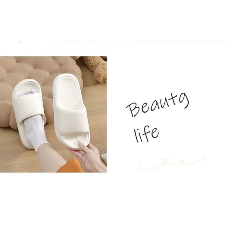  EVA 拖鞋 踩屎感涼鞋 40-41碼 防滑防臭 3cm加厚舒適 浴室拖鞋 白色 尺寸偏小 7