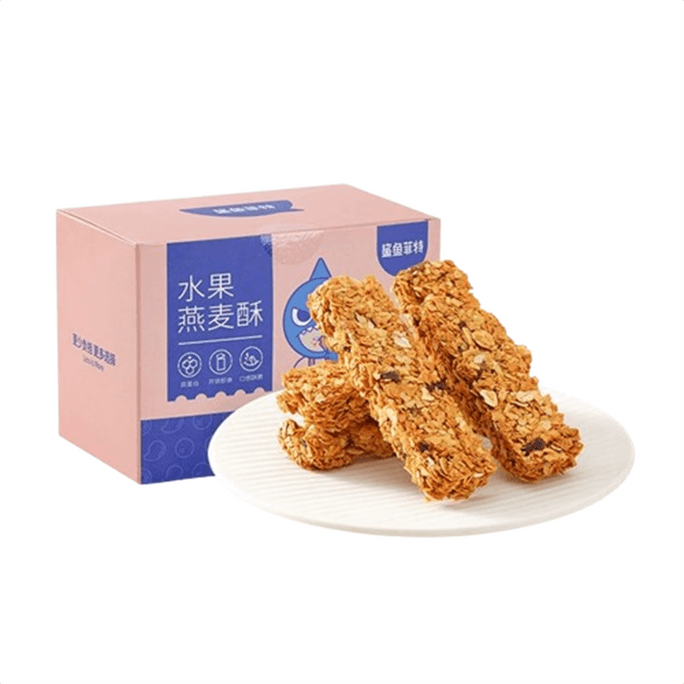 Oatmeal Crisp Oatmeal Low 0 Grain Fat Calories Satiety Anti-hunger Non-sucrose Energy Biscuit Fruit Flavor 200g/ box