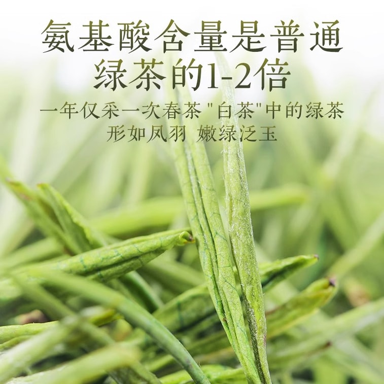 【中国直邮】 狮峰茶叶 2025新茶安吉珍鲜安吉白茶 明前特级白茶叶口粮珍稀绿茶春茶 100g/包 3