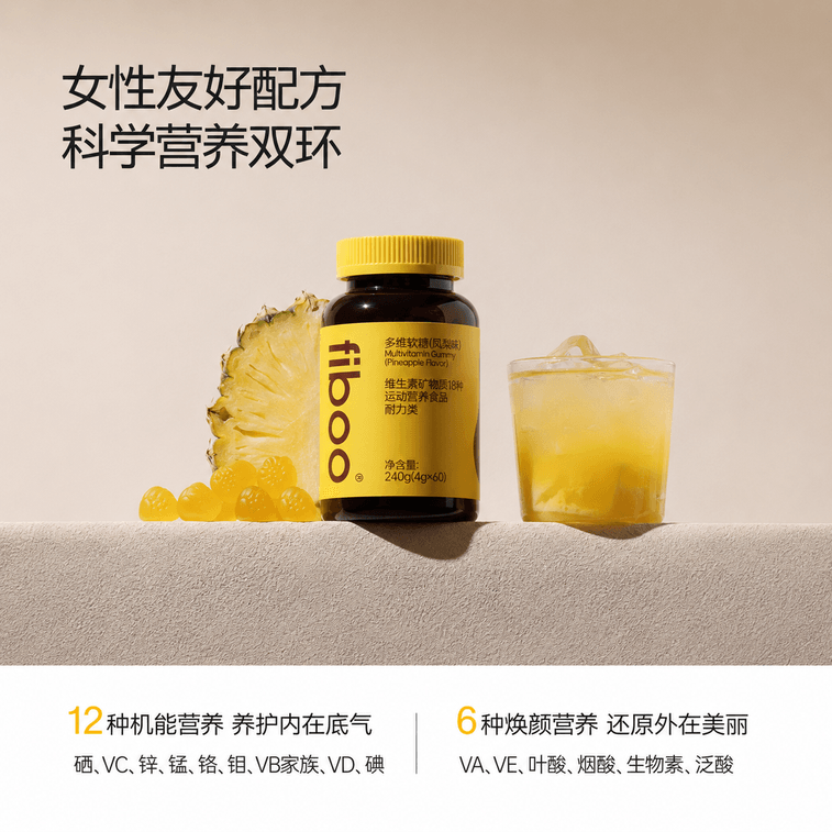 Practices Multidimensional Gummies For Women, Including Complex Vitamins, Folic Acid, Biotin, Iron, And Vitamin C. The Gummies Contain 4g X 60 Capsules Per Bottle 5