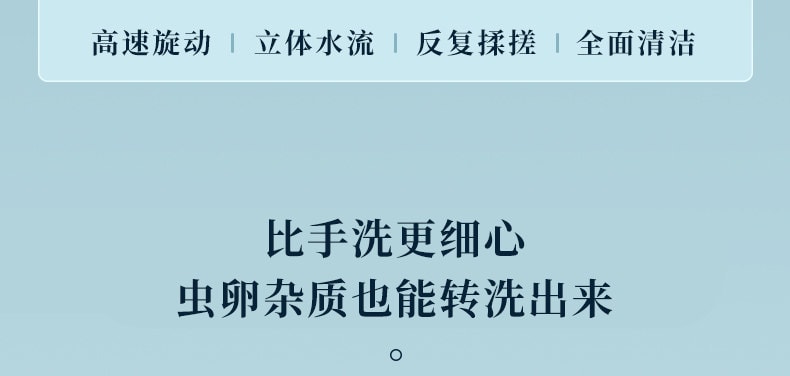 【中國直郵】 東菱 轉轉蔬果清洗機洗菜神器蔬果清潔食材洗菜機 靜謐藍【鈦合金電解片 淨化效果好】1個