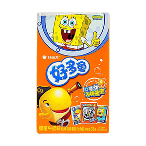 Holly Friendly Fish Snacks, Honey Milk Flavor, 1.16 oz【SpongeBob Collaboration】