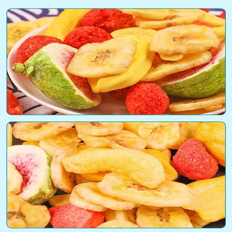 苗蔬果 什錦水果脆片菠蘿蜜果乾混合裝蔬果脆乾108g*1袋