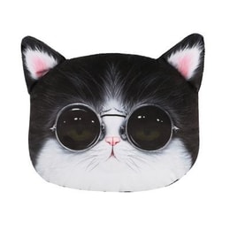 RAMBLE 크리에이티브 3D 시뮬레이션 개 머리 자동차 머리 받침, 선글라스 고양이 1개