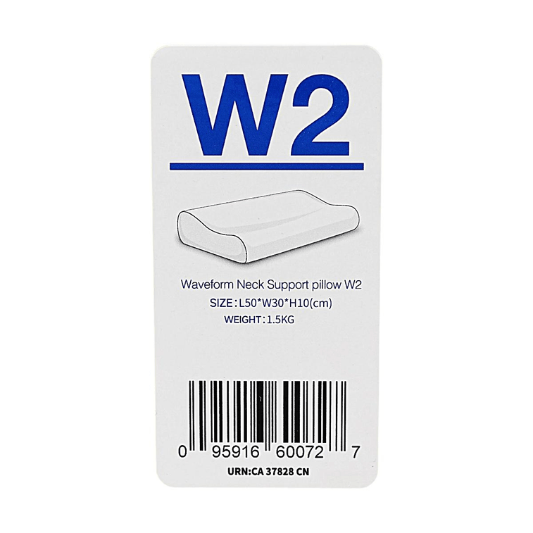 W2 Wave Contour Pillow Thai Natural Latex Cervical Support 6