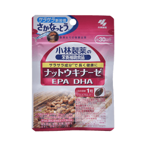 KOBAYASHI Health Nattou Beans EPA DHA Supplement, 30 tablets