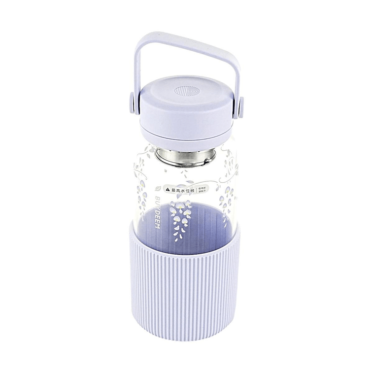 Portable Glass Tea Bottle, 630ml, Purple Wisteria CD1009 14