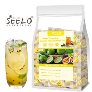 Seelo US Stock - キンカンレモンパッションフルーツティーバッグ、ハーブティー、フルーツティー、インスタントドリンク、水出し、健康茶、20袋 * 10g