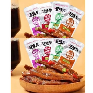 Spicy Fish Snack from Hunan (Garlic Chili Beef Pickled Pepper Sweet and Sour) 12g*8