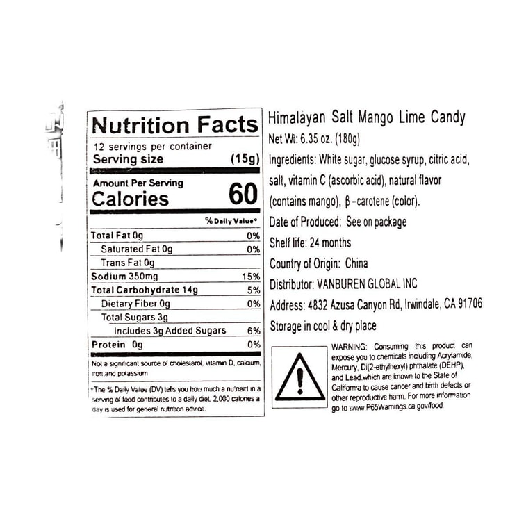Mint Candy Mango Lime Flavor ,Cool Throat Lozenges,0.53 oz 6