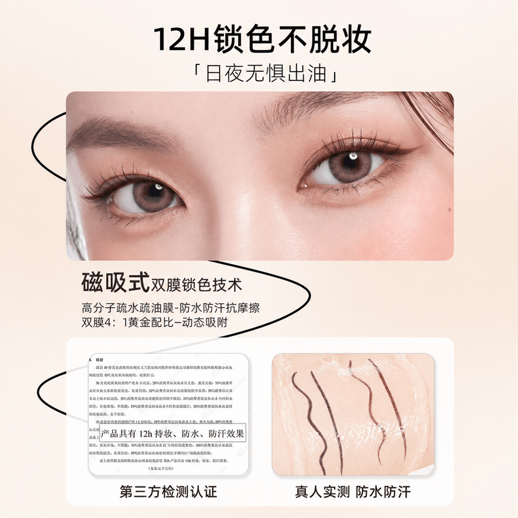 【中国直送】健美创研 【徐璐推薦】ダブルエンドアイライナーペンシル ぼかし防止 防水防汗 持続的なカミソリブラシ 【ダブルエンド】 G05スモークピンク-シングルパック 5