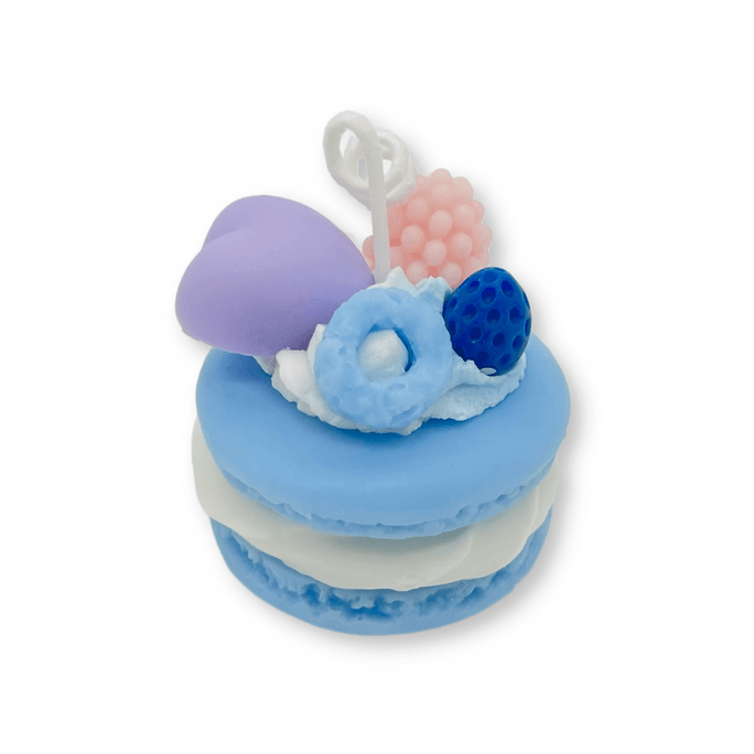 [Atmosphere] 마카롱 소이왁스 핸드메이드 향초, 소녀, 친구, 절친을 위한 틈새 하이엔드 귀여운 생일 선물, 창의적인 선물, 블루 1개