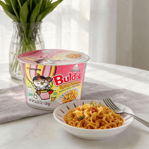 韩国SAMYANG三养 BULDAK 粉色火鸡面拌面 辣鸡肉拉面 双倍奶油芝士味 大碗装 120g