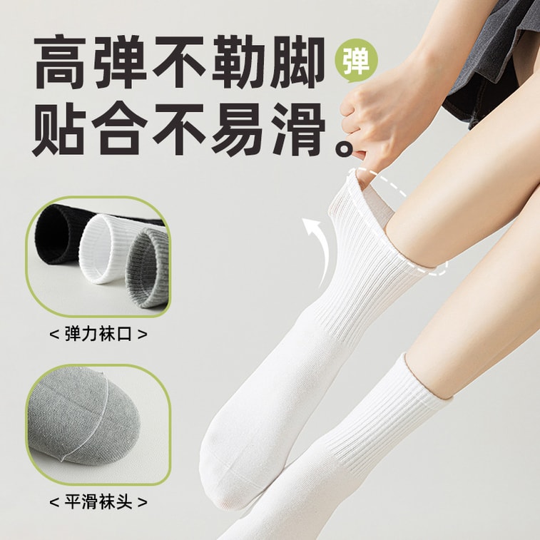 Chaussettes jetables à usage unique Shangguan, chaussettes à usage unique, indispensables en voyage, anti-odeur, absorbant la transpiration, respirant, blanc, mi-mollet, lot de 5 paires [Hygiénique, bénédiction pour paresseux, ne fait pas transpirer les pieds en été, pour voyages d'affaires, tourisme, activités de plein air, camping, activités de groupe] 3