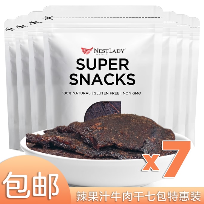 SPICY FRUIT FLAVORED BEEF JERKY 7 PACKS
