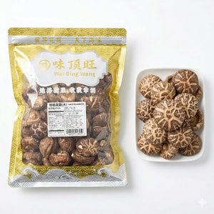 Premium Jumbo Dried Flower Shiitake Mushrooms - Thick Fleshed & Aromatic, 16 oz