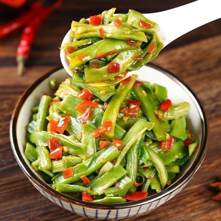 Crispy and tender tribute vegetables, pure tribute vegetables, crunchy tribute vegetables, 16g*6 packs, very crispy, Hunan specialty [mixed flavours] 4