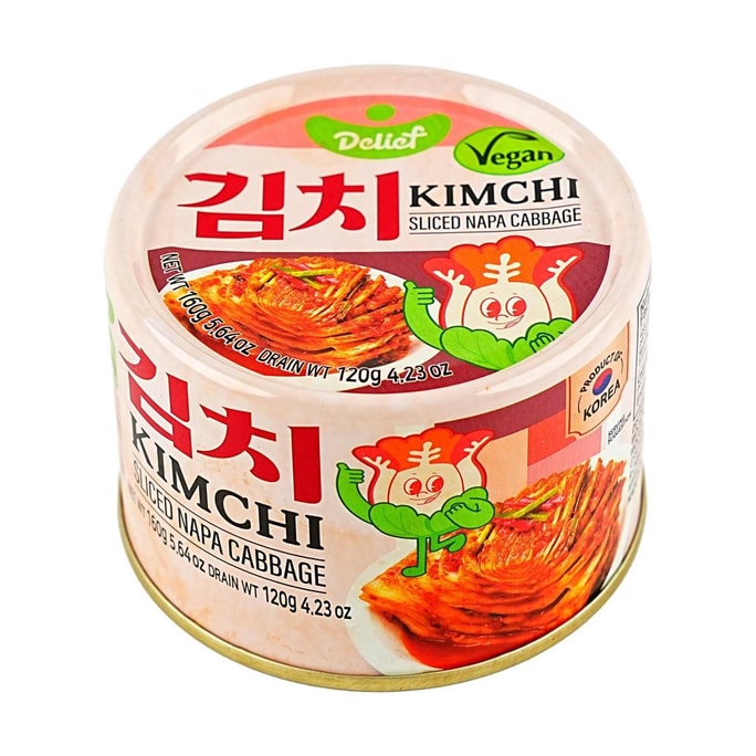 Kimchi Can - Sliced Napa Cabbage , 5.64oz , Vegan , Gluten Free , No Preservatives