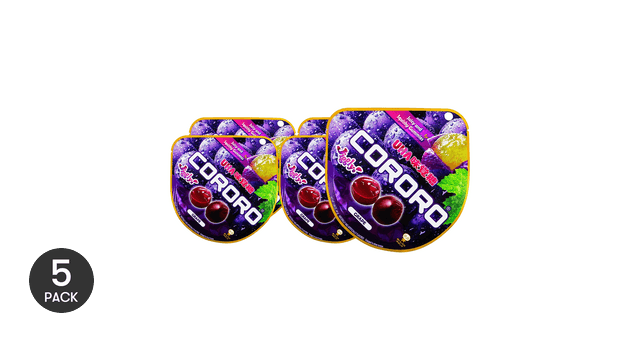 UHA Mikakuto Cororo Fruit Juice Gummy Candy Grape Flavor, 1.69 oz