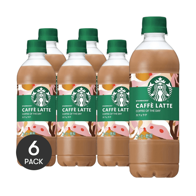 日本STARBUCKS星巴克 每日咖啡系列 即饮拿铁咖啡 450ml *6【6份超值装】