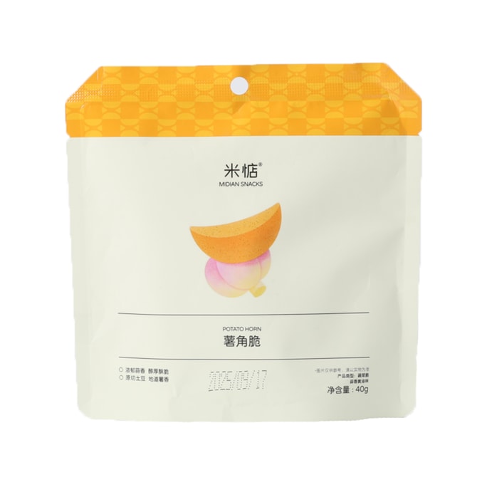 米惦 薯角脆原切馬鈴薯 酥脆小點心 蒜香奶油味 40g 【酥脆濃鬱 真實原切】