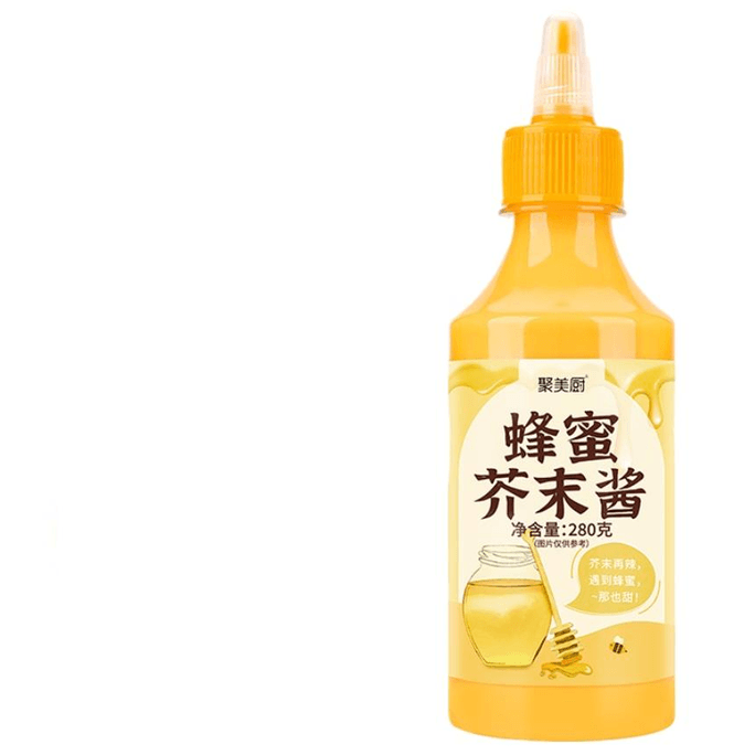 【中國直郵】聚美廚 蜂蜜芥末醬韓國炸雞醬黃芥末醬 280g*1瓶