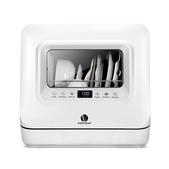 VENTRAY 小型卓上全自動スマート食器洗い機 5つの洗浄モード 乾燥機能付き DW55AD