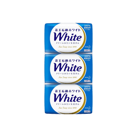 KAO WHITE Bar Soap Bath Size Natural Plant Extracted 3pcs #Floral, 13.76 oz