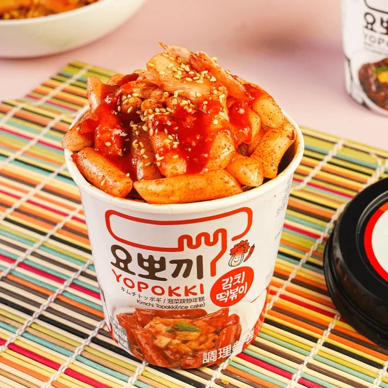Korean Instant Tteokbokki Rice Cake Kimchi Flavor, 4.06 oz 5