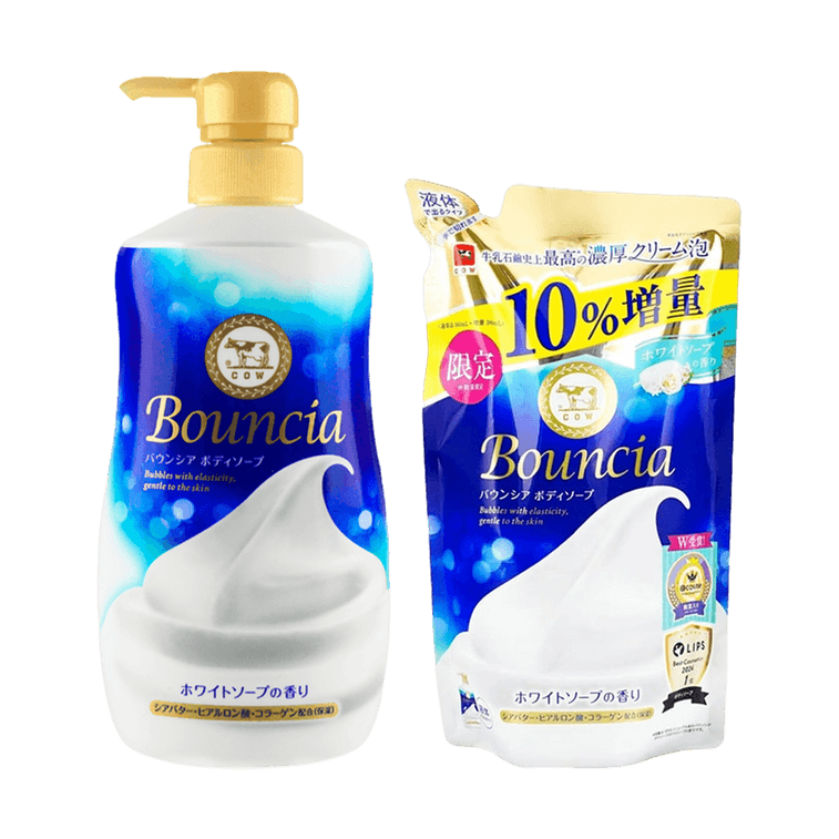 日本COW牛乳石鹼 BOUNCIA浓密泡沫沐浴乳 美肤沐浴露 480ml + 补充装 360ml 牛奶花香 @COSME大赏得奖 4